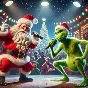Santa vs Grinch