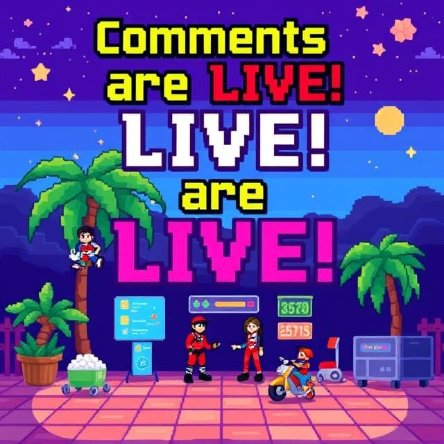 & the prompt was "Comments are LIVE!" (featuring ReMi lyrics "Beta")