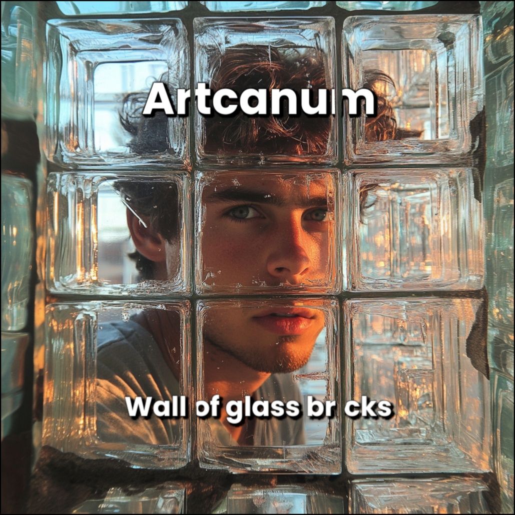 Wall of glass bricks