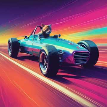 Katten i F1 Bilen