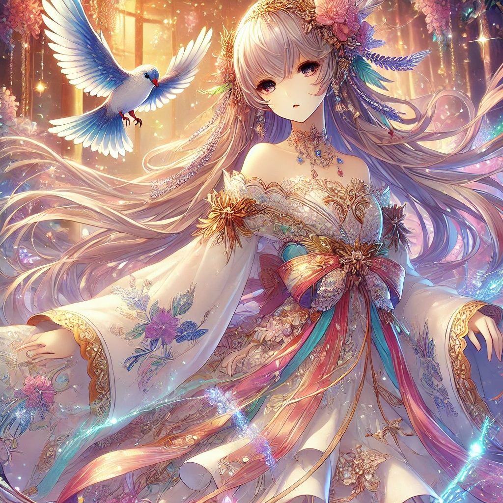 麻雀幻化雪公主 