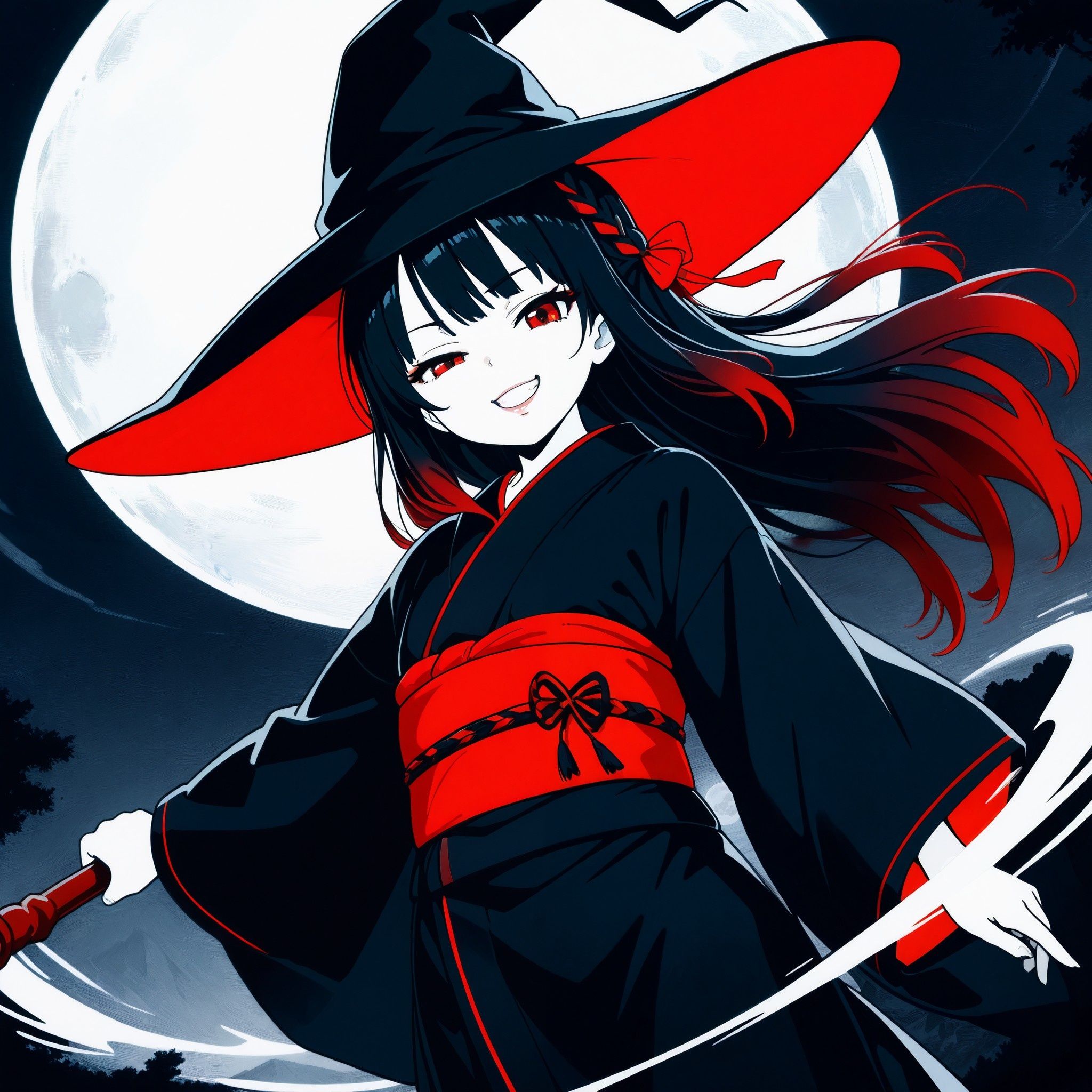 桜影に舞う