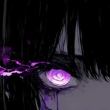 hollowed eyes