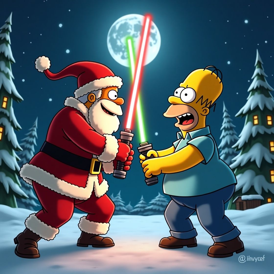  Père Noël vs Homer Simpson 