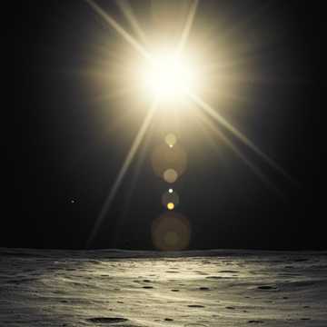 Sunrise on the moon