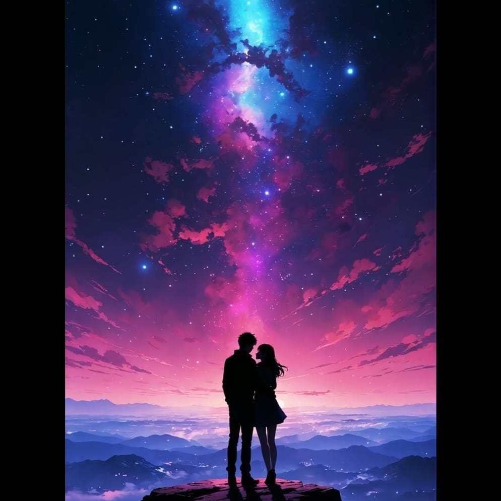 in the space 