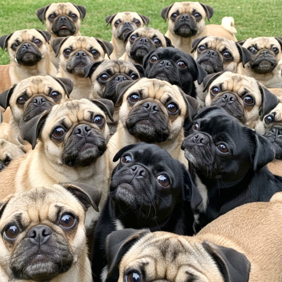 パグの顔（犬の歌）