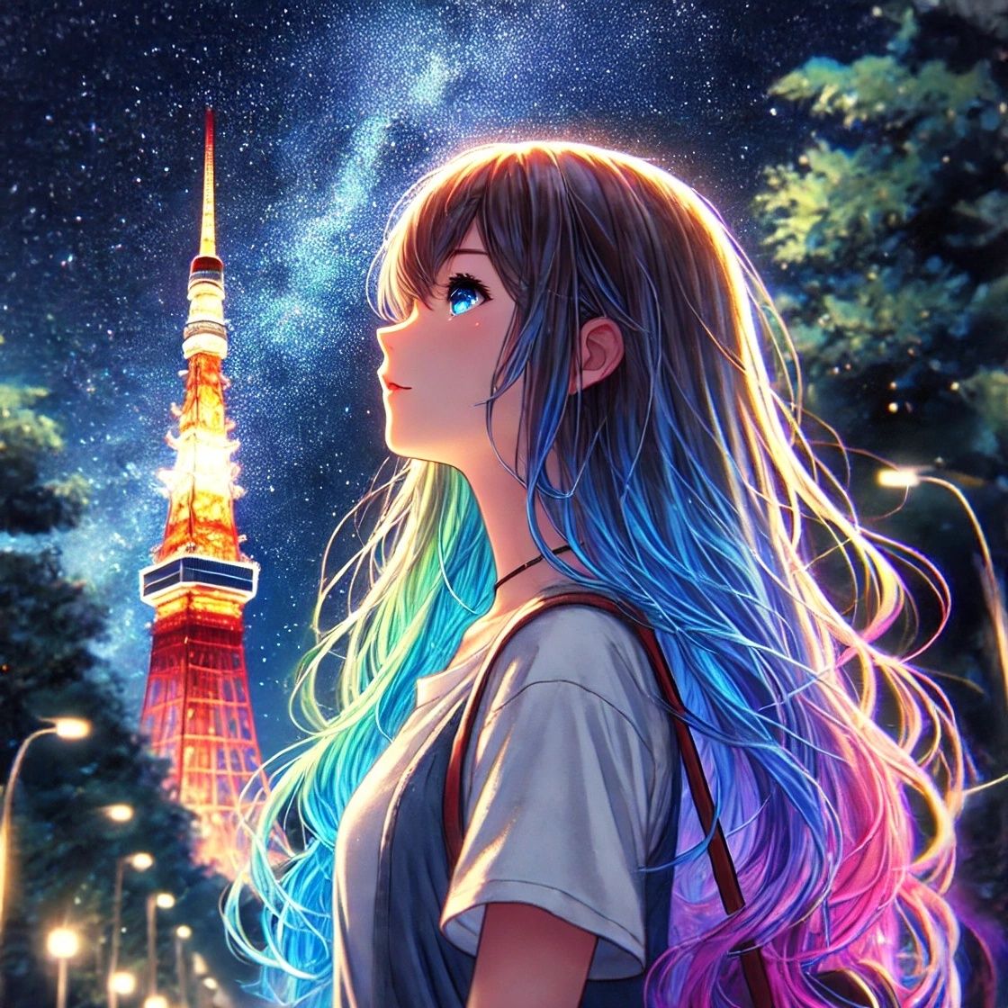 明るい夜を歩く