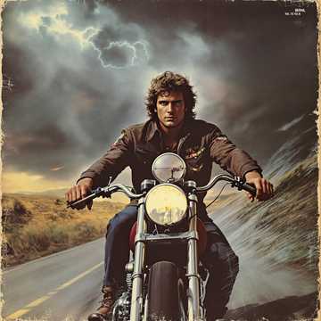 Riding toward the storm
