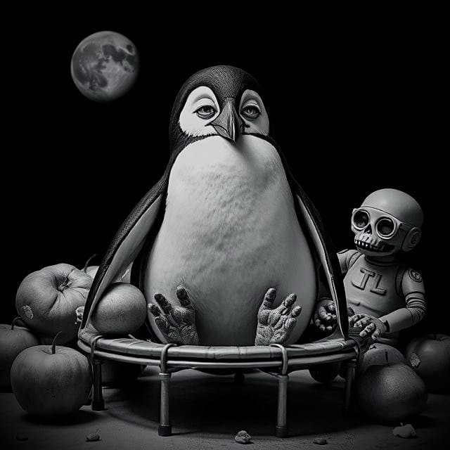Pommes, Plastik, Pinguin