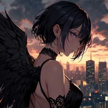 棘に縛られた黒い翼✨