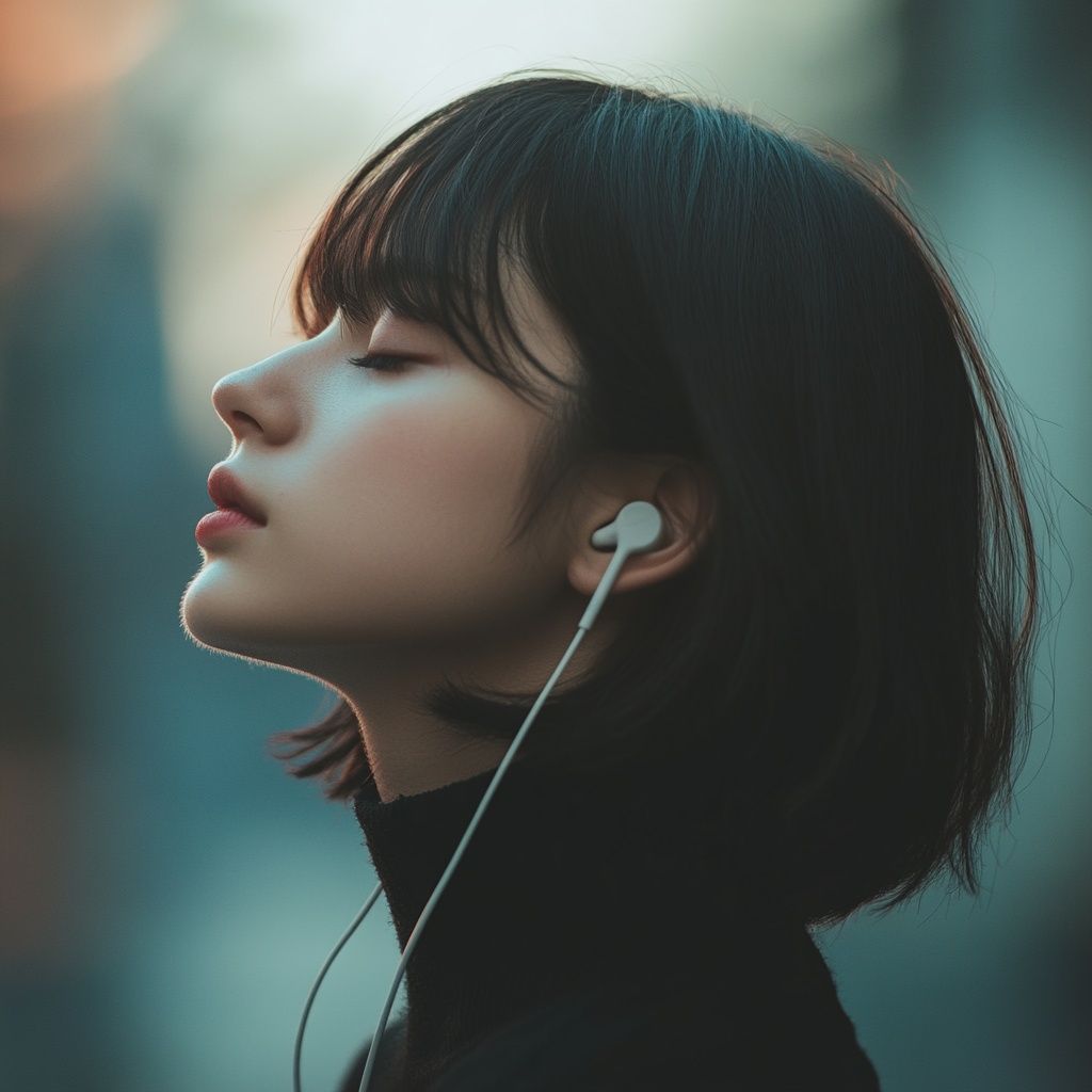 💿 이어폰을 끼고 음악을 들을 때 좋은 노래가 흘러나오면