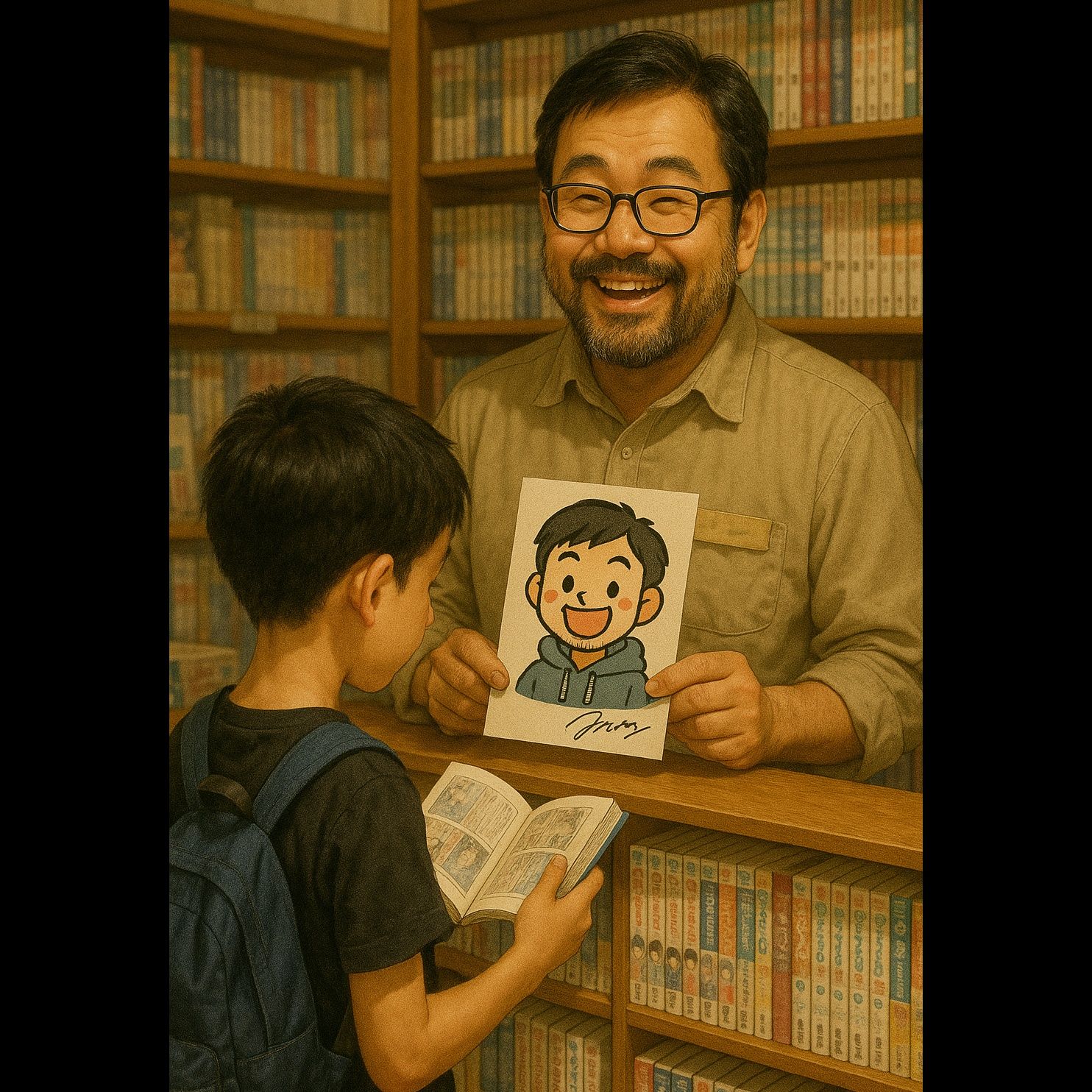 老闆的簽名照 | Autographed photo of the boss