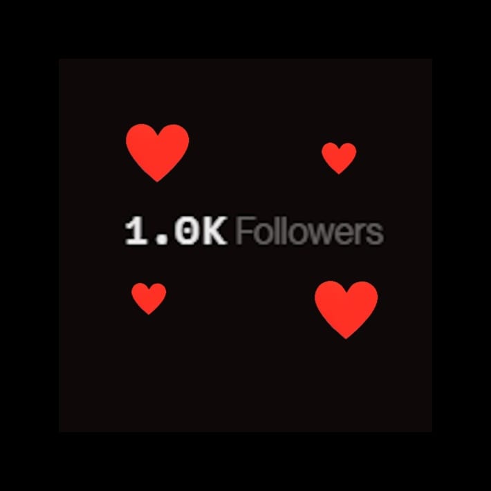 1000 Followers