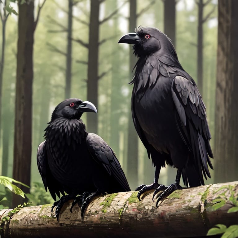 Die Raben im Wald
