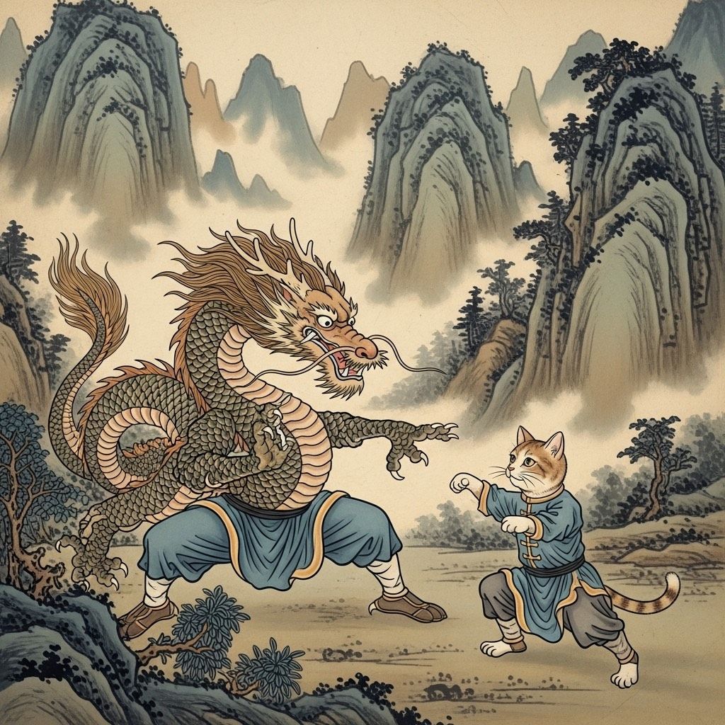 🐉龍と子猫のカンフー伝🐈