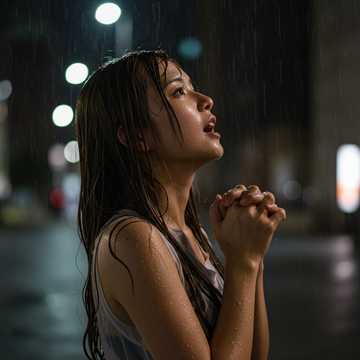 雨に溶ける声