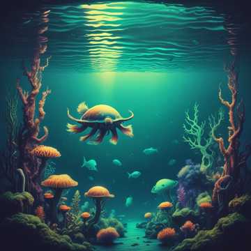 In the middle of the ocean