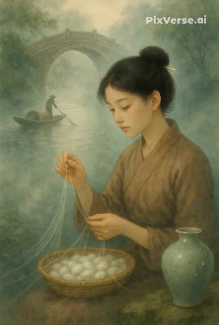 瓷光浮曉