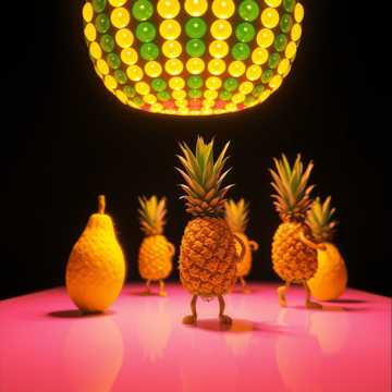Un ananas et un banana