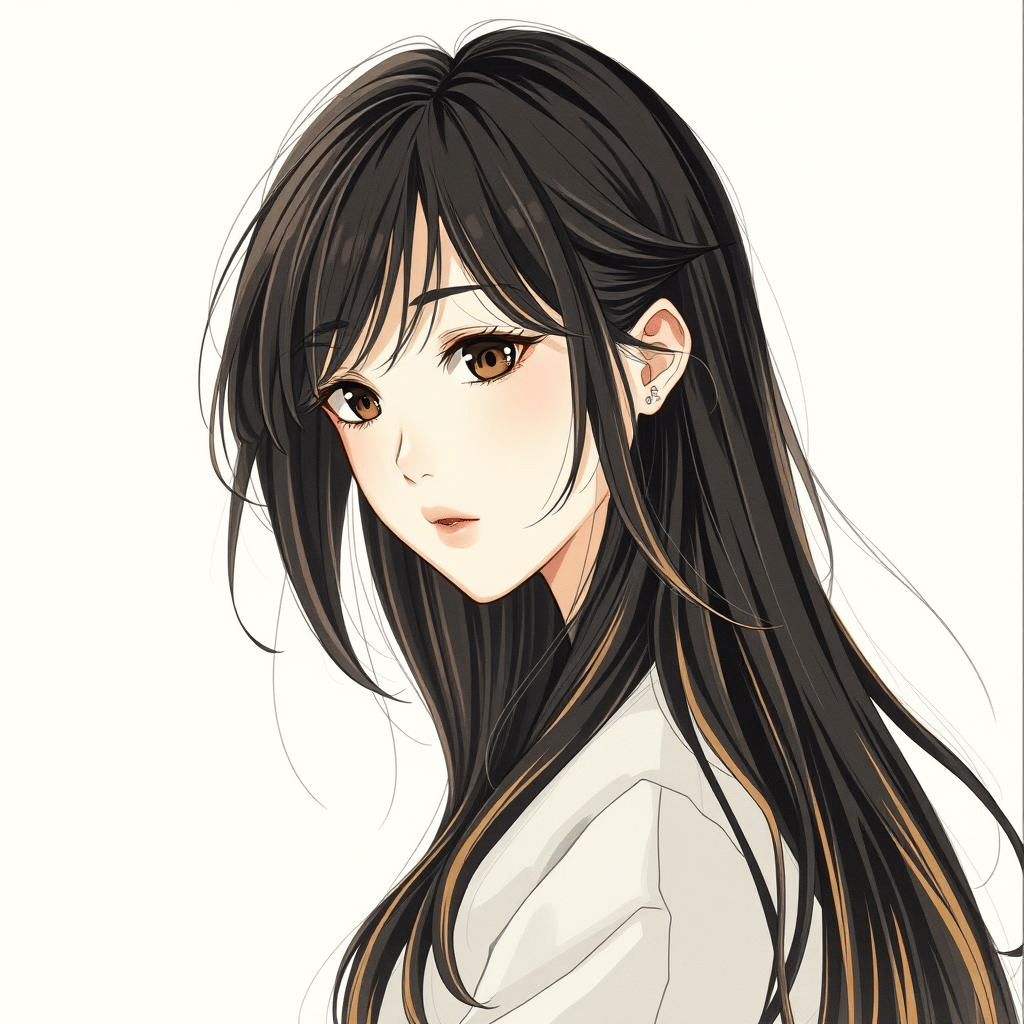 《長黑髮的女孩》
