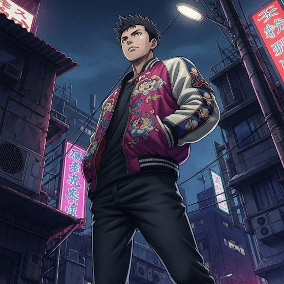 廃墟街の男