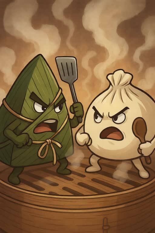 Zòngzi vs Xiaolongbao|粽出江湖 #Кулинарный_бунт