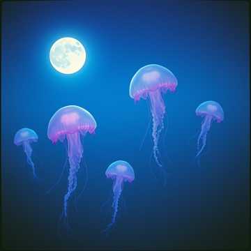 Moonlit Jellyfish Parade