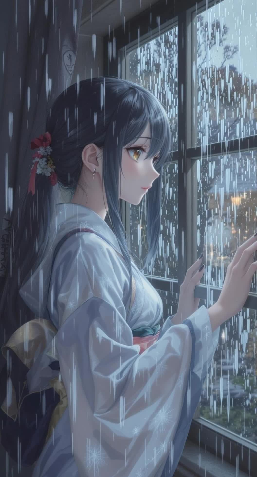 비가 머무는 곳(In the rain, 雨の止まる所)