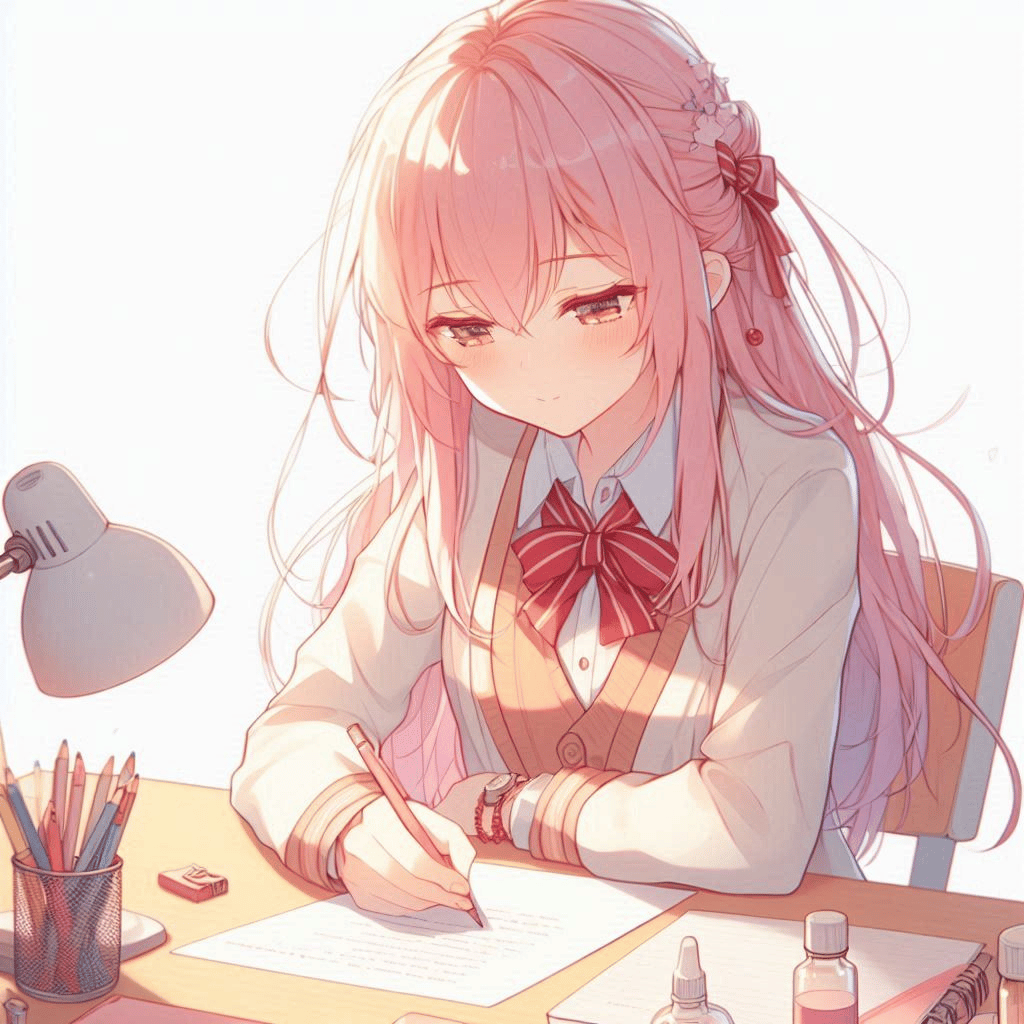 手紙をかくよ