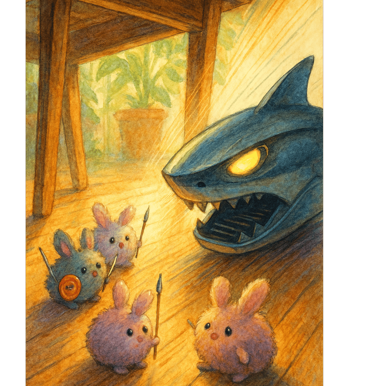 Dust Bunnies vs. Steve the Robo Vacuum