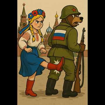 Як Подоляночка Побила Російського Ведмедя (How Podolyanochka Out-Boxed the Russian Bear) v1b