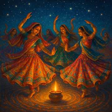 ગરબા રમો, તારા નીચે,  Dance Garba under the stars (Remastered)