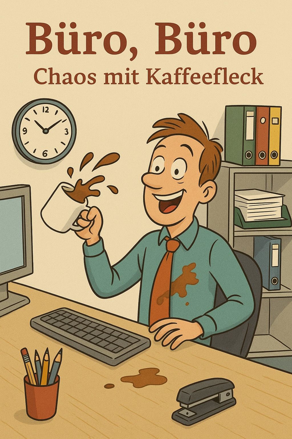 Büro, Büro - Chaos mit Kaffeefleck