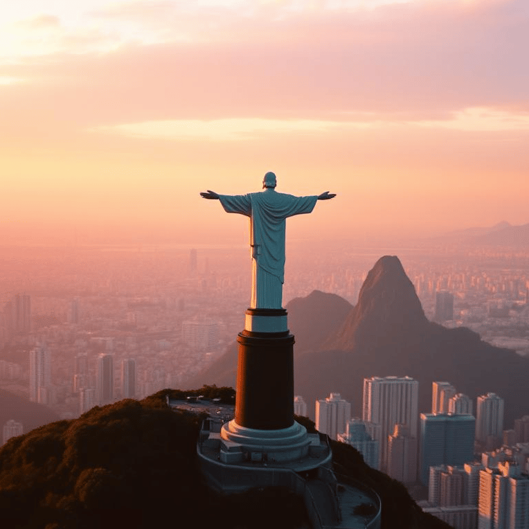 Copacabana,  bajo el Cristo Redentor