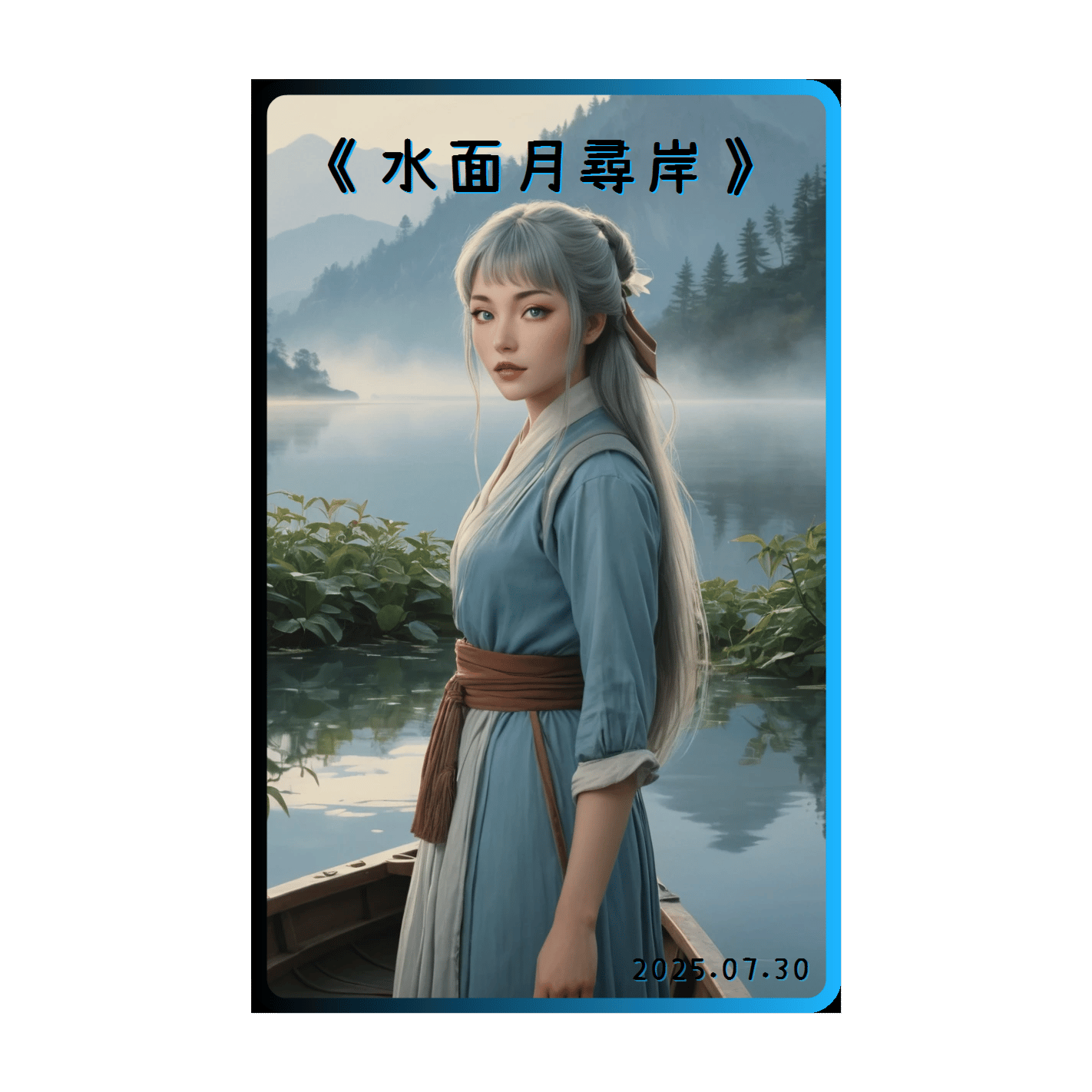《水面月尋岸》