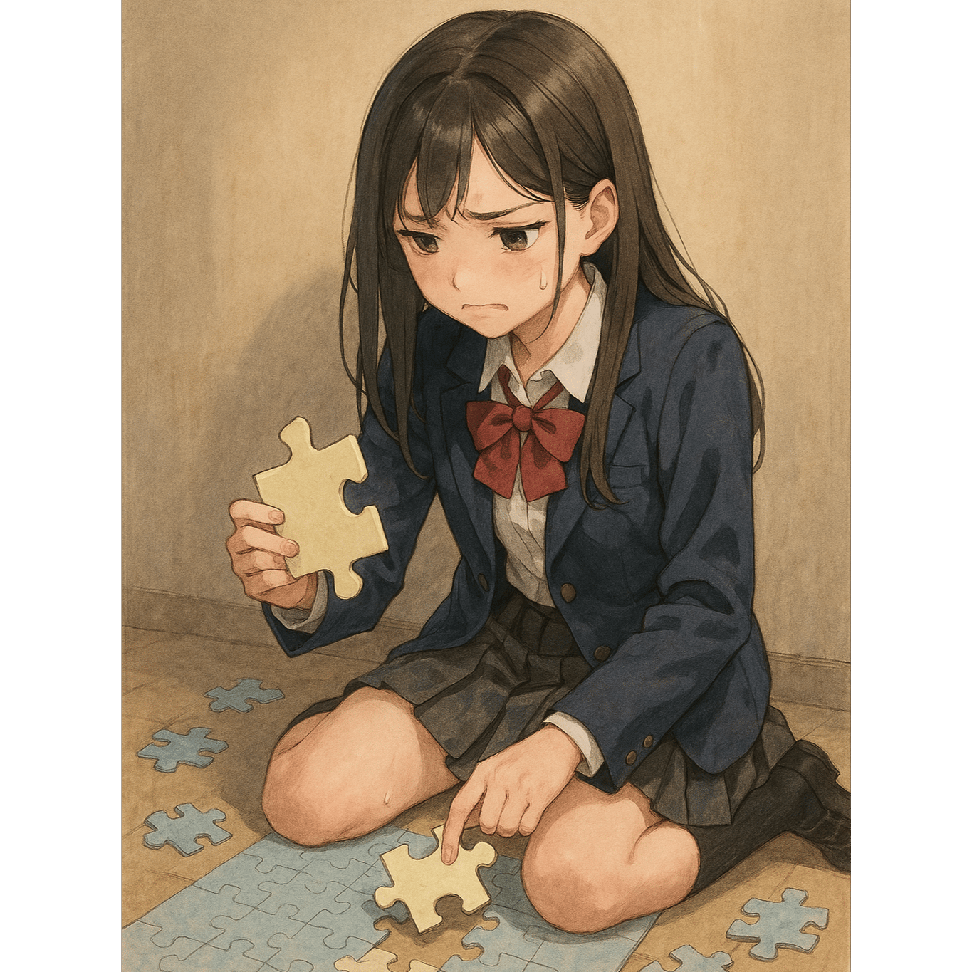 崩れたパズル