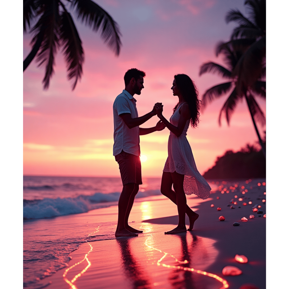 Bailando en la playa contigo