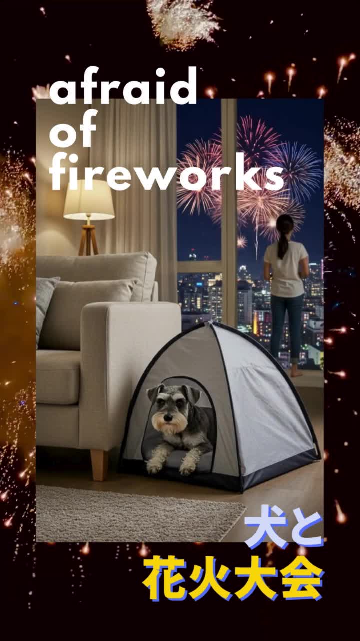 犬専用テント #花火大会