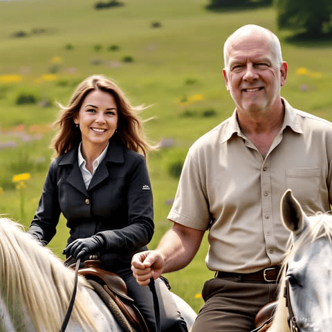 "Équitation le matin "
