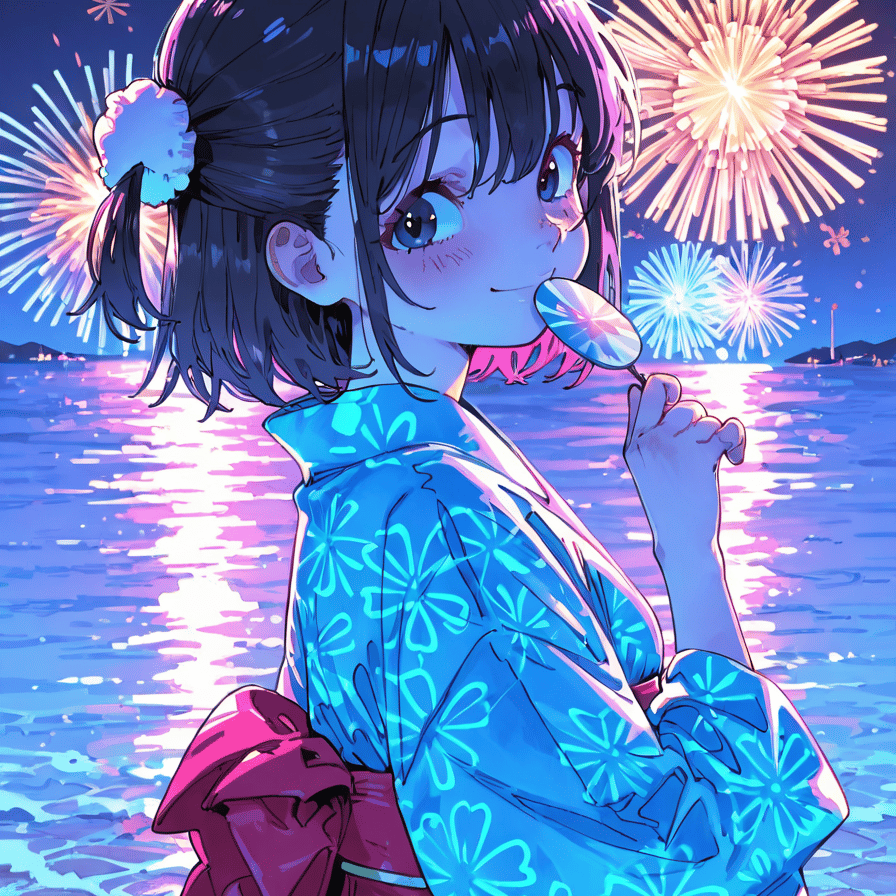 あいちゃんの浴衣 #花火大会