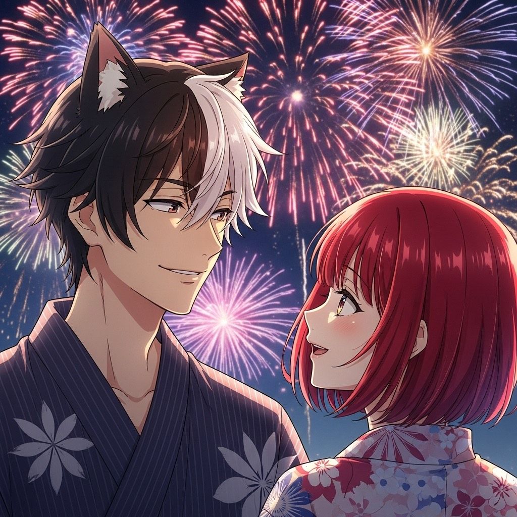 ねこはなびたいかい  Cat Fireworks Festival  #花火大会
