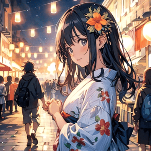  👘 浴衣の誓い、夜空に咲け ✨#花火大会 （Vows in Yukata, Bloom in the Night Sky）