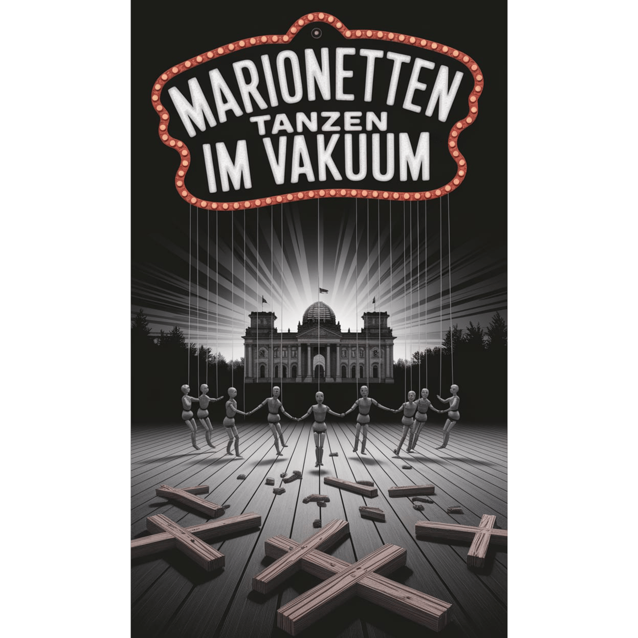 Marionetten tanzen im Vakuum