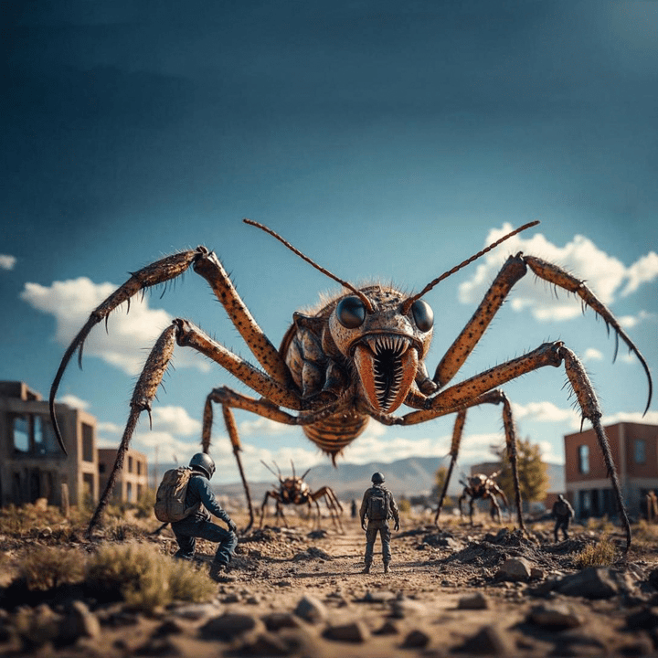 Riesige Insekten