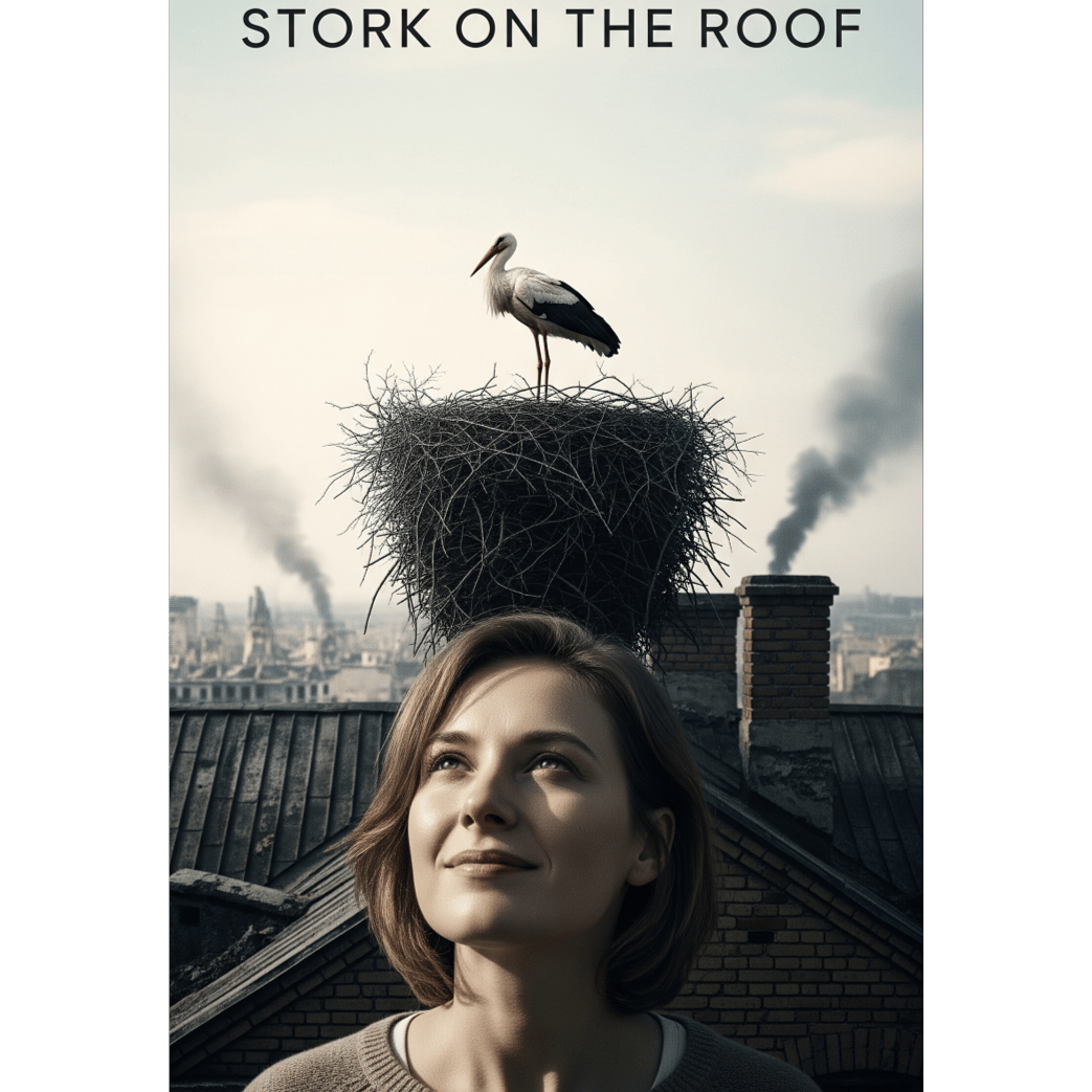 Stork on the Roof (Soviet anti-war cover) 