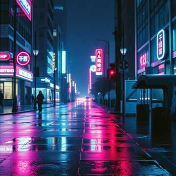 Neon Après la Pluie