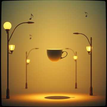 Ein Tropfen Kaffee fällt zurück in die Tasse