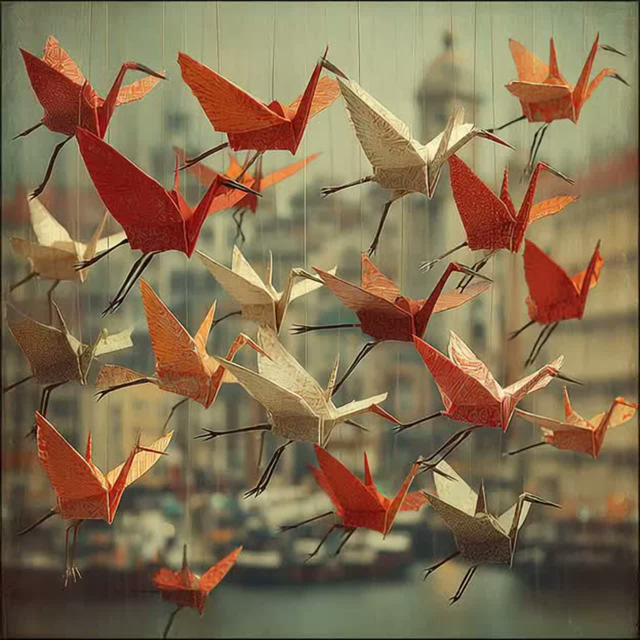 Cranes Over the Seine.