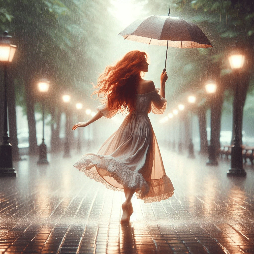 La pluie danse doucement